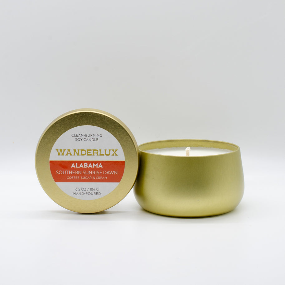 Wanderlux Alabama Southern Sunrise Dawn 6.5 Ounce Soy Candle