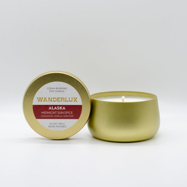 Wanderlux Alaska Midnight Sun Spice 6.5 Ounce Soy Candle