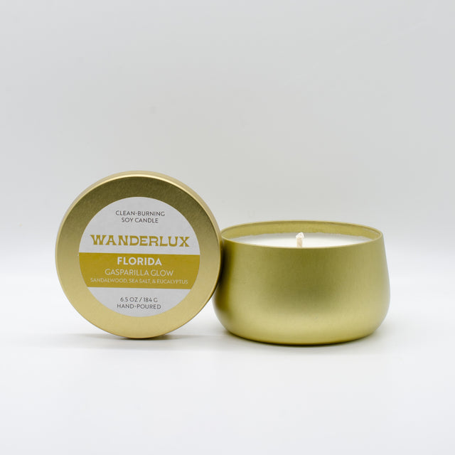 Wanderlux Florida Gasparilla Glow 6.5 Ounce Soy Candle