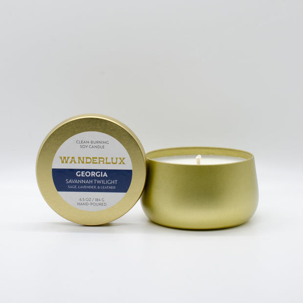 Wanderlux Georgia Savannah Twilight 6.5 Ounce Soy Candle