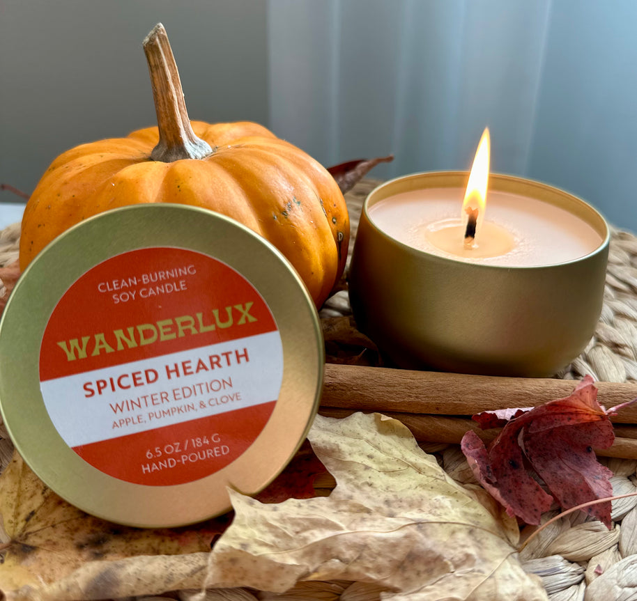 Wanderlux Winter Edition - Spiced Hearth - 6.5 Ounce Soy Candle