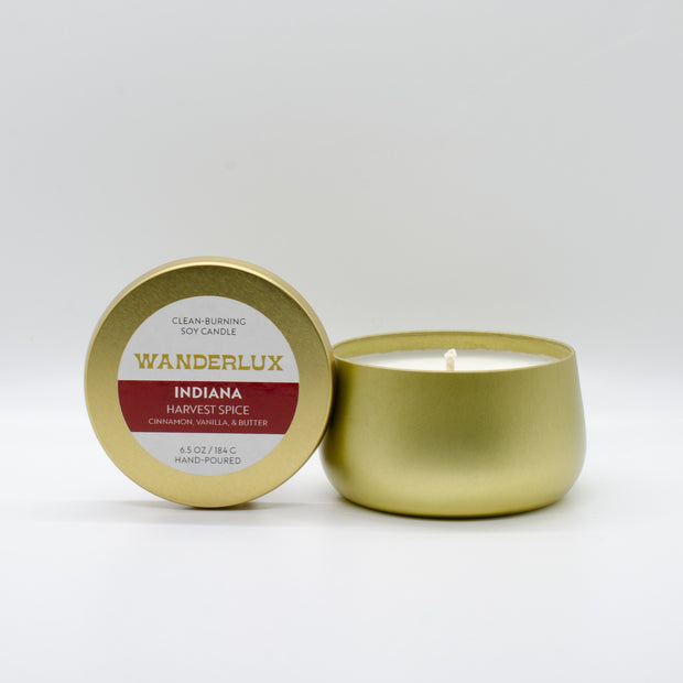 Wanderlux Indiana Harvest Spice 6.5 Ounce Soy Candle
