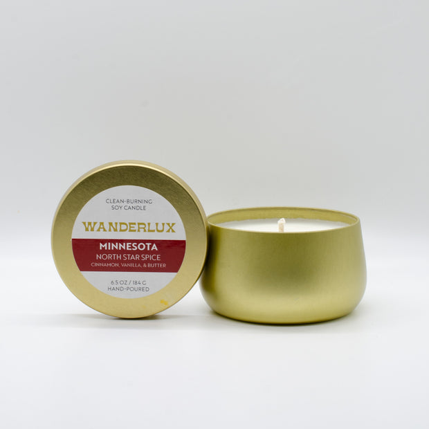 Wanderlux Minnesota North Star Spice 6.5 Ounce Soy Candle