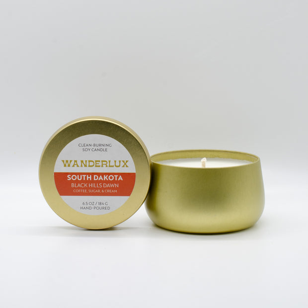 Wanderlux South Dakota Black Hills Dawn 6.5 Ounce Soy Candle