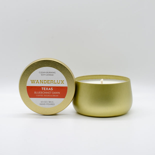 Wanderlux Texas Bluebonnet Dawn 6.5 Ounce Soy Candle