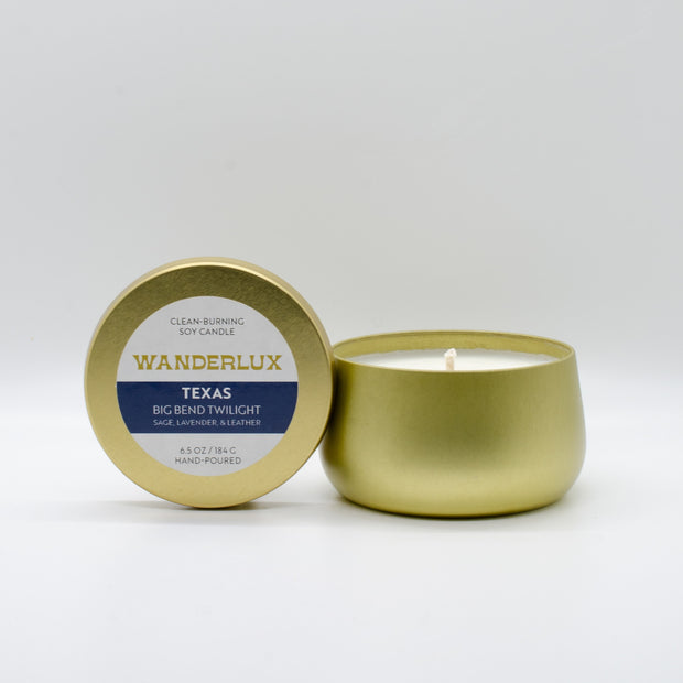 Wanderlux Texas Big Bend Twilight 6.5 Ounce Soy Candle