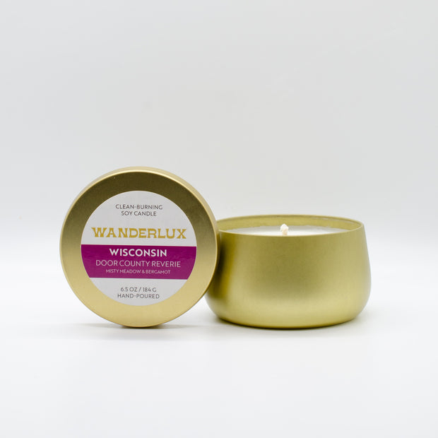 Wanderlux Wisconsin Door County Reverie 6.5 Ounce Soy Candle