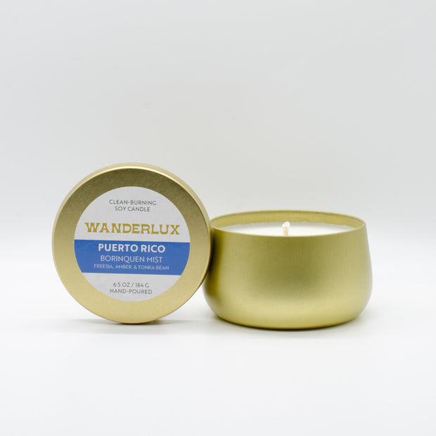 Wanderlux Puerto Rico Borinquen Mist 6.5 Ounce Soy Candle